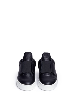 Front View - Click To Enlarge - FILLING PIECES - 'Mountain Cut' leather slip-on sneakers