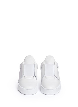 Front View - Click To Enlarge - FILLING PIECES - 'Mountain Cut' leather slip-on sneakers