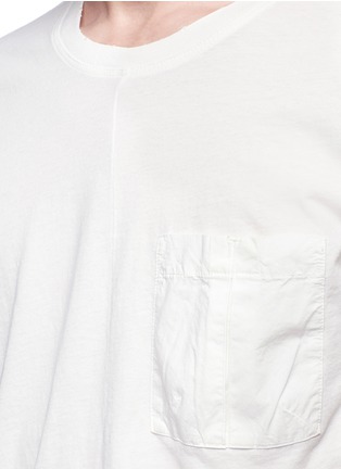 Detail View - Click To Enlarge - THE VIRIDI-ANNE - Asymmetric hem patch pocket T-shirt