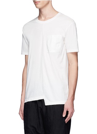 Front View - Click To Enlarge - THE VIRIDI-ANNE - Asymmetric hem patch pocket T-shirt