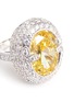 Detail View - Click To Enlarge - CZ BY KENNETH JAY LANE - 'Dome' oval cut cubic zirconia pavé ring