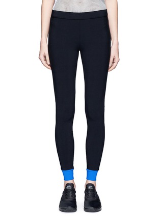Main View - Click To Enlarge - NO KA’OI - Colourblock performance leggings with gummed zip pouch