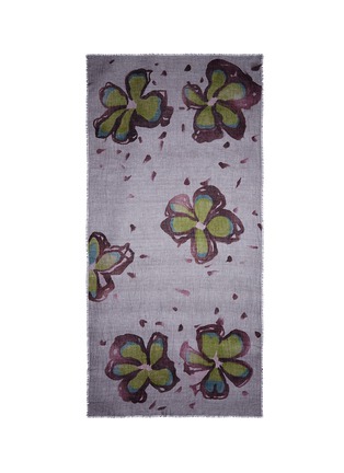 Main View - Click To Enlarge - ISH - Floral print cashmere scarf