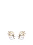 Main View - Click To Enlarge - ERICKSON BEAMON - 'Dancing Queen' 24k gold plated glass pearl stud earrings