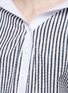 Detail View - Click To Enlarge - DAWEI - Ruffle tiered hem sailor collar stripe dress