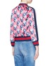 Back View - Click To Enlarge - GUCCI - GG wallpaper print silk duchesse satin bomber jacket
