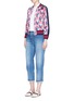 Figure View - Click To Enlarge - GUCCI - GG wallpaper print silk duchesse satin bomber jacket