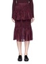 Main View - Click To Enlarge - MS MIN - Tiered plissé pleat sheer silk skirt