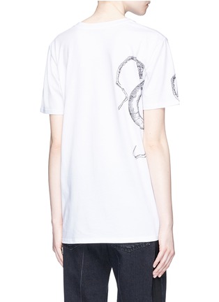 Back View - Click To Enlarge - ALEXANDER MCQUEEN - Octopus print T-shirt