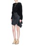 Figure View - Click To Enlarge - ISABEL MARANT - 'Eydie' asymmetric wrap belted denim skirt