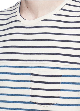 Detail View - Click To Enlarge - ALTEA - Stripe chest pocket T-shirt