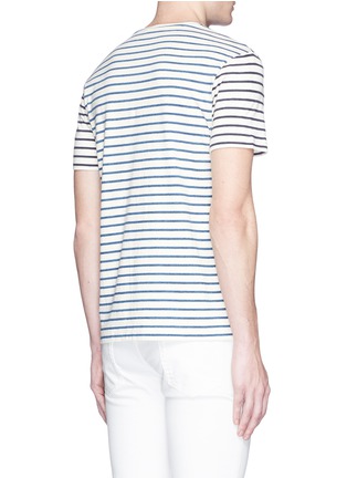 Back View - Click To Enlarge - ALTEA - Stripe chest pocket T-shirt