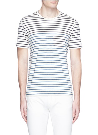 Main View - Click To Enlarge - ALTEA - Stripe chest pocket T-shirt