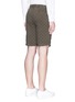 Back View - Click To Enlarge - ALTEA - Diamond print linen-cotton Bermuda shorts