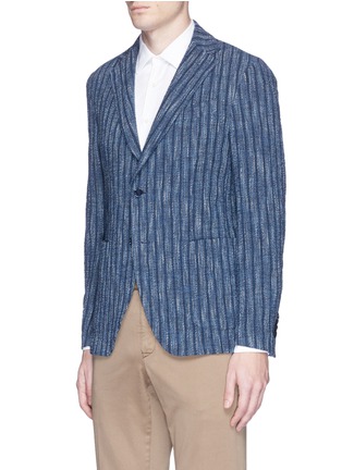Front View - Click To Enlarge - ALTEA - Stripe tweed soft blazer