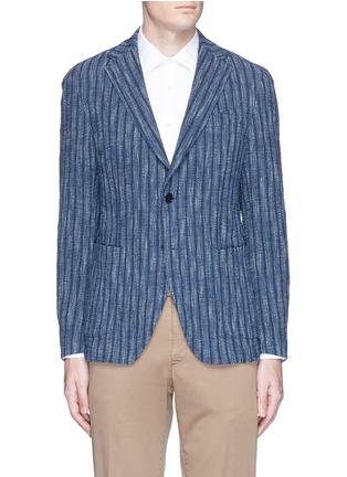 Main View - Click To Enlarge - ALTEA - Stripe tweed soft blazer