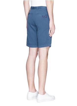Back View - Click To Enlarge - ALTEA - Face patch gabardine Bermuda shorts