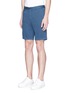 Front View - Click To Enlarge - ALTEA - Face patch gabardine Bermuda shorts