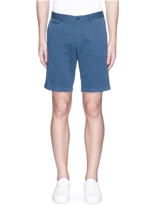 Main View - Click To Enlarge - ALTEA - Face patch gabardine Bermuda shorts
