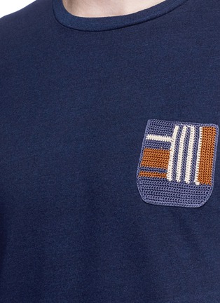 Detail View - Click To Enlarge - ALTEA - Knit pocket cotton T-shirt