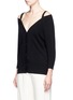 Front View - Click To Enlarge - THEORY - Saline B' cold shoulder cashmere cardigan
