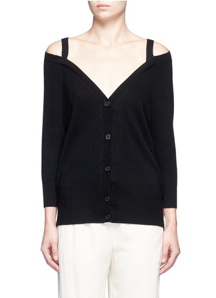 Main View - Click To Enlarge - THEORY - Saline B' cold shoulder cashmere cardigan