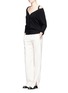Figure View - Click To Enlarge - THEORY - Saline B' cold shoulder cashmere cardigan