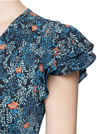 Detail View - Click To Enlarge - TOPSHOP - Floral garden print wrap front dress