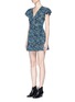 Front View - Click To Enlarge - TOPSHOP - Floral garden print wrap front dress
