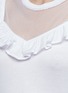 Detail View - Click To Enlarge - TOPSHOP - Mesh panel ruffle T-shirt