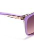Detail View - Click To Enlarge - GUCCI - Twisted arm square-frame sunglasses