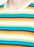 Detail View - Click To Enlarge - SAINT LAURENT - Stripe distressed cotton jersey T-shirt
