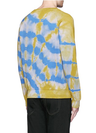 Back View - Click To Enlarge - SAINT LAURENT - Distressed tie dye sweatshirt