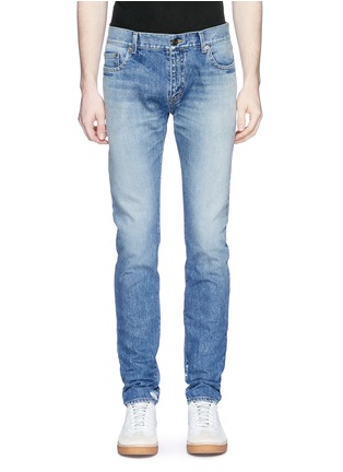 Detail View - Click To Enlarge - SAINT LAURENT - Dark wash skinny jeans