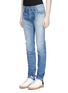 Front View - Click To Enlarge - SAINT LAURENT - Dark wash skinny jeans