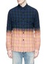 Main View - Click To Enlarge - SAINT LAURENT - Tie dye effect check distressed flannel shirt