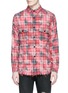 Main View - Click To Enlarge - SAINT LAURENT - Check distressed flannel shirt