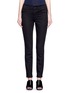 Detail View - Click To Enlarge - HELMUT LANG - Whiskered skinny fit tapered jeans