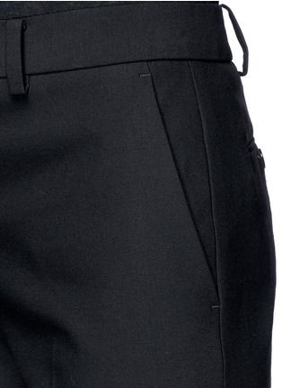 Detail View - Click To Enlarge - HELMUT LANG - Bonded hem wool gabardine cropped pants