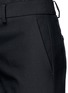 Detail View - Click To Enlarge - HELMUT LANG - Bonded hem wool gabardine cropped pants