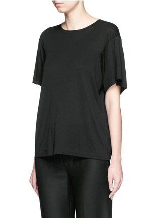 Front View - Click To Enlarge - HELMUT LANG - Pima cotton feather jersey boxy T-shirt