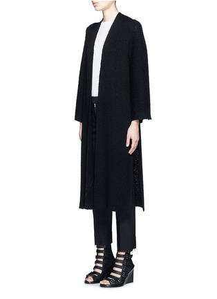 Front View - Click To Enlarge - HELMUT LANG - Wide sleeve cashmere-cotton long cardigan
