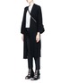 Figure View - Click To Enlarge - HELMUT LANG - Wide sleeve cashmere-cotton long cardigan