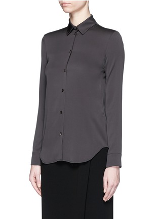 Front View - Click To Enlarge - HELMUT LANG - Silk crepe shirt