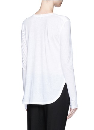 Back View - Click To Enlarge - HELMUT LANG - Cotton-cashmere jersey T-shirt