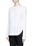 Front View - Click To Enlarge - HELMUT LANG - Cotton-cashmere jersey T-shirt