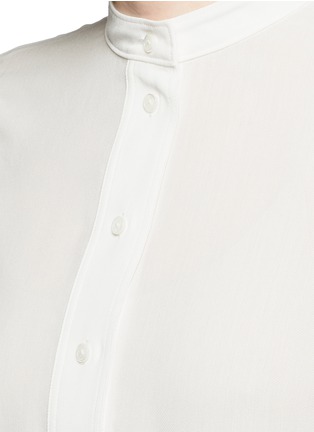 Detail View - Click To Enlarge - HELMUT LANG - 'Scoop' wide sleeve Cavalry twill top