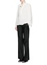 Figure View - Click To Enlarge - HELMUT LANG - 'Scoop' wide sleeve Cavalry twill top