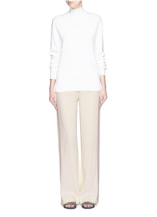 Figure View - Click To Enlarge - HELMUT LANG - Ramie crepe wide flare pants