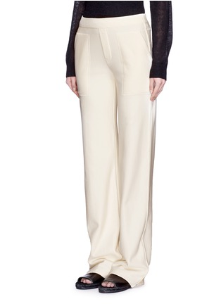 Front View - Click To Enlarge - HELMUT LANG - French terry wide leg pants